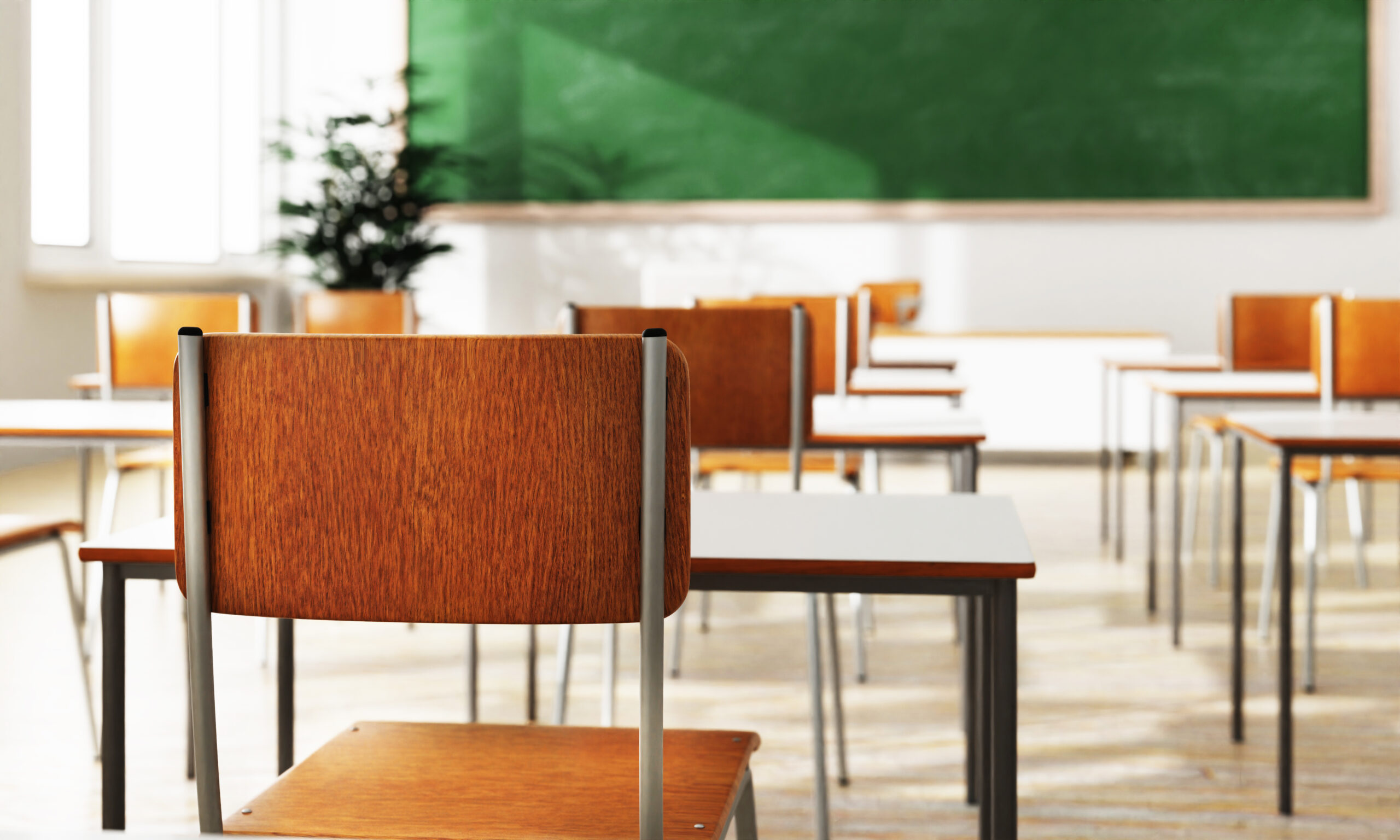 Chairs in a school
